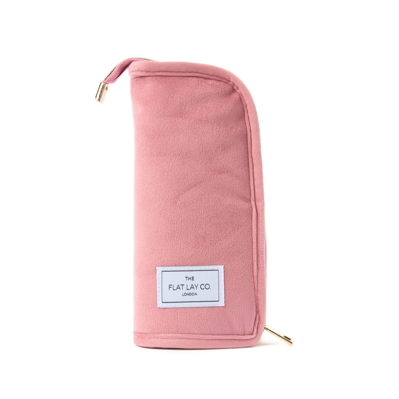 Standing Makeup Brush Case - Pink Velvet