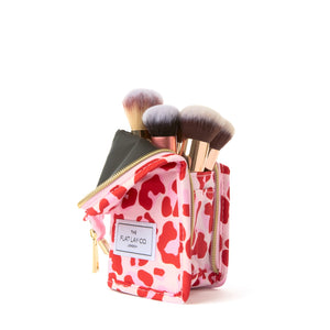 Box Bag & Brush Case Bundle - Pink Leopard