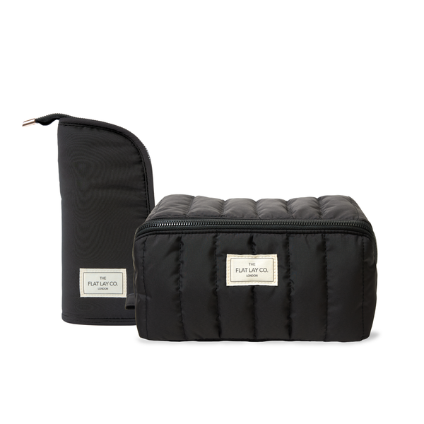 Marshmallow Box Bag & Brush Case Bundle - Classic Black