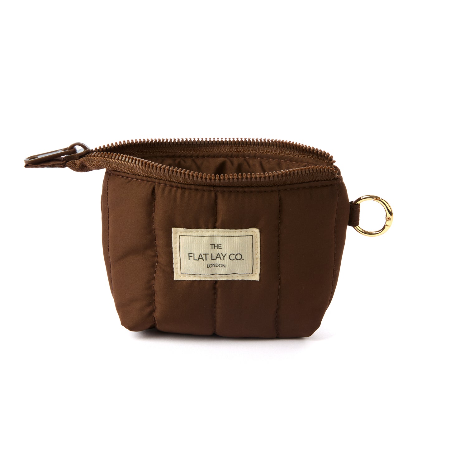Flat Lay Mini Keyring Pouch - Espresso