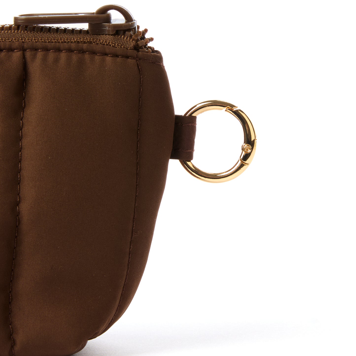 Flat Lay Mini Keyring Pouch - Espresso
