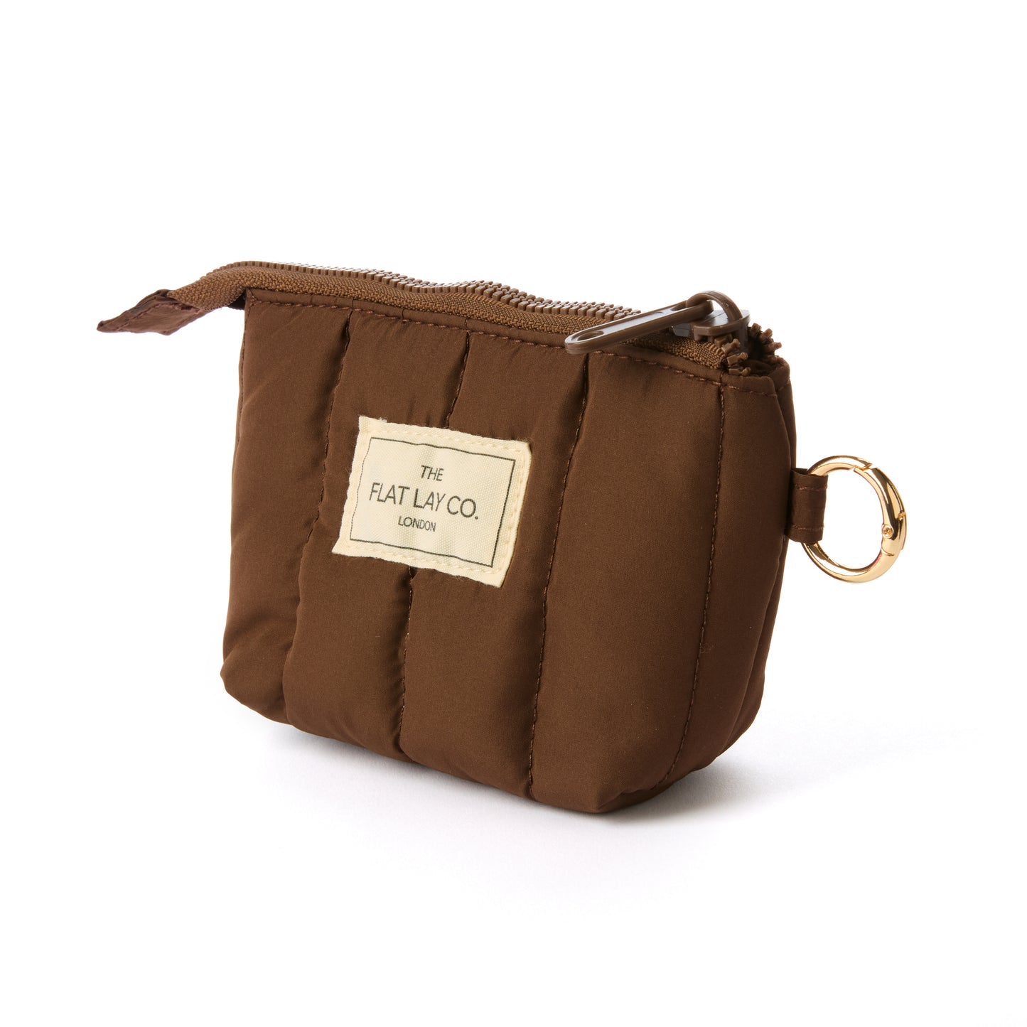 Flat Lay Mini Keyring Pouch - Espresso