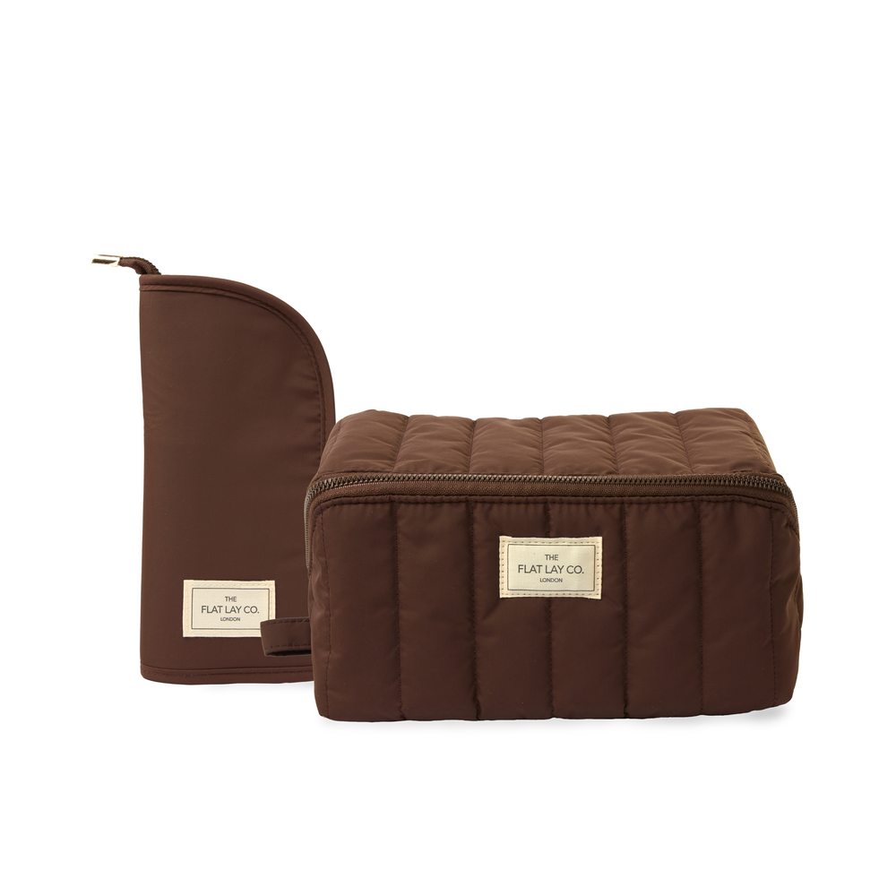 Marshmallow Box Bag & Brush Case Bundle - Espresso