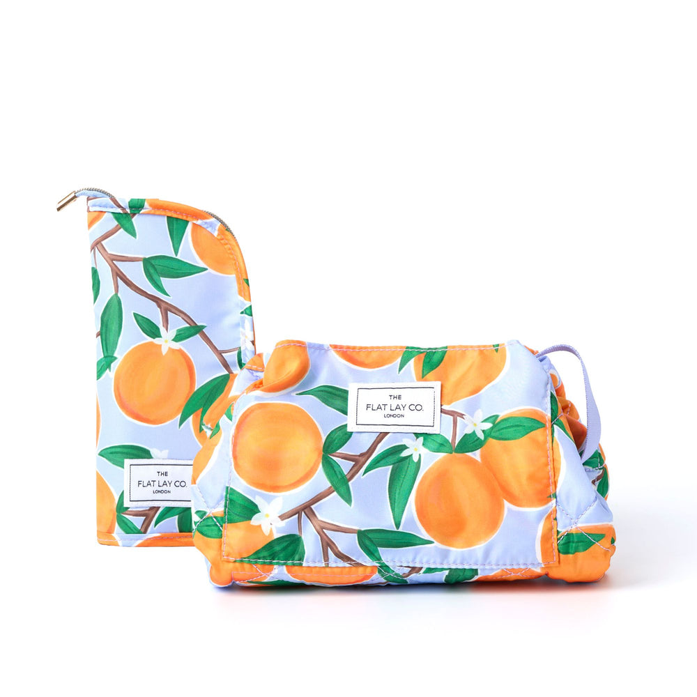 Drawstring & Brush Case Bundle - Mediterranean Oranges