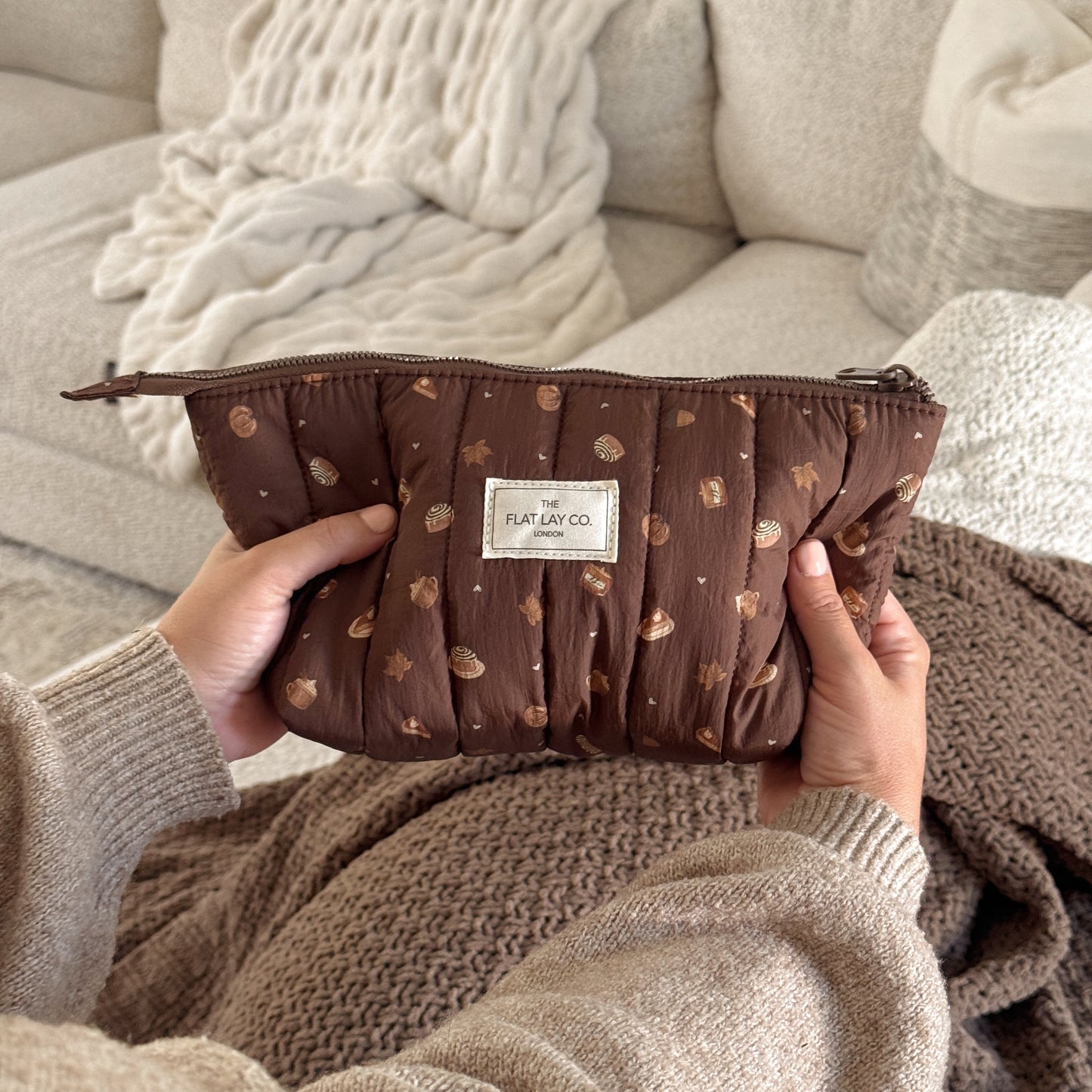 Padded Essential Makeup Pouch - Pumpkin Spice