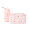 Marshmallow Box Bag & Brush Case Bundle - Sweet Pink Hearts