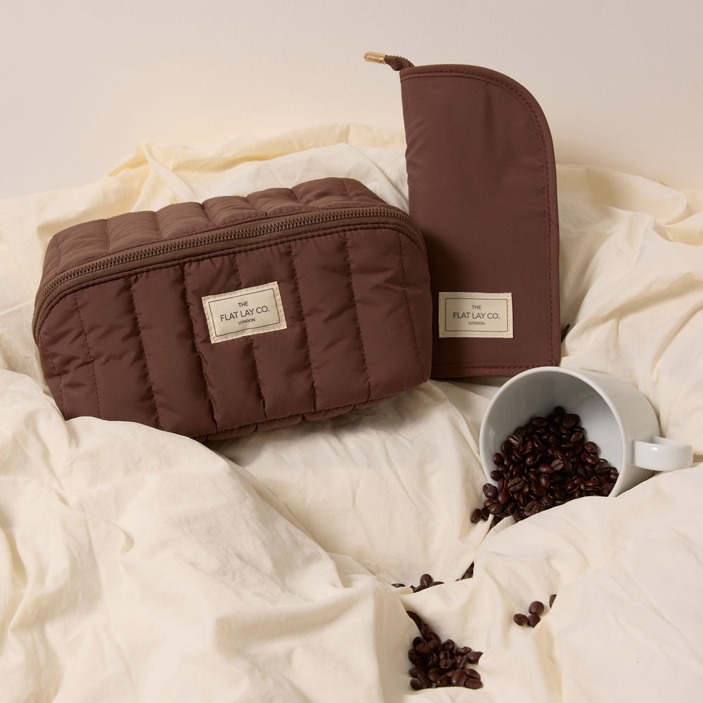 Marshmallow Box Bag & Brush Case Bundle - Espresso
