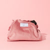 Pink Velvet Drawstring Flat Lay Makeup Bag