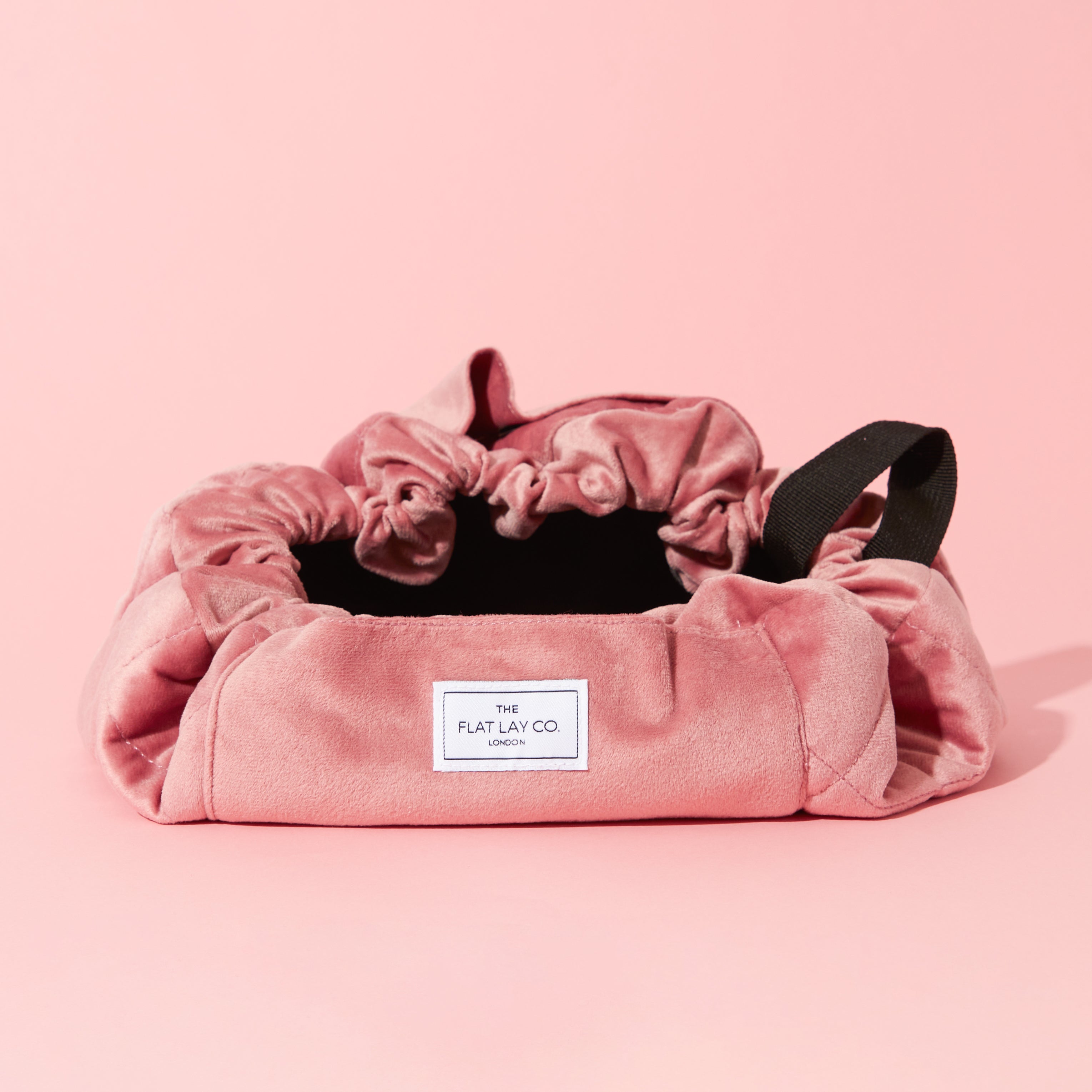 Pink velvet makeup discount bag