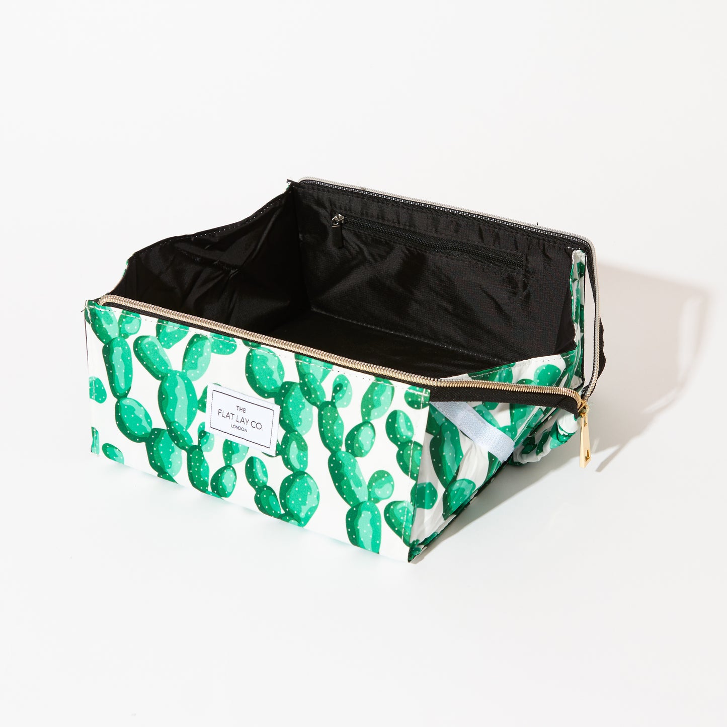 Cacti Open Flat Makeup Box Bag and Tray
