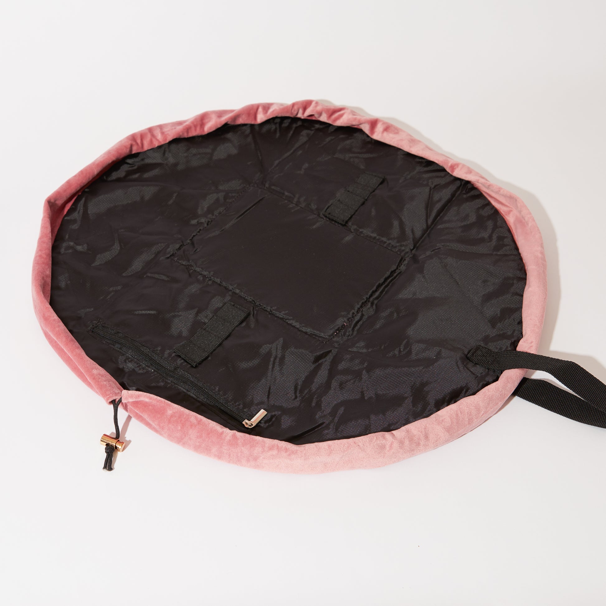 The Flat Lay Co. Drawstring Makeup Bag - Pink Velvet