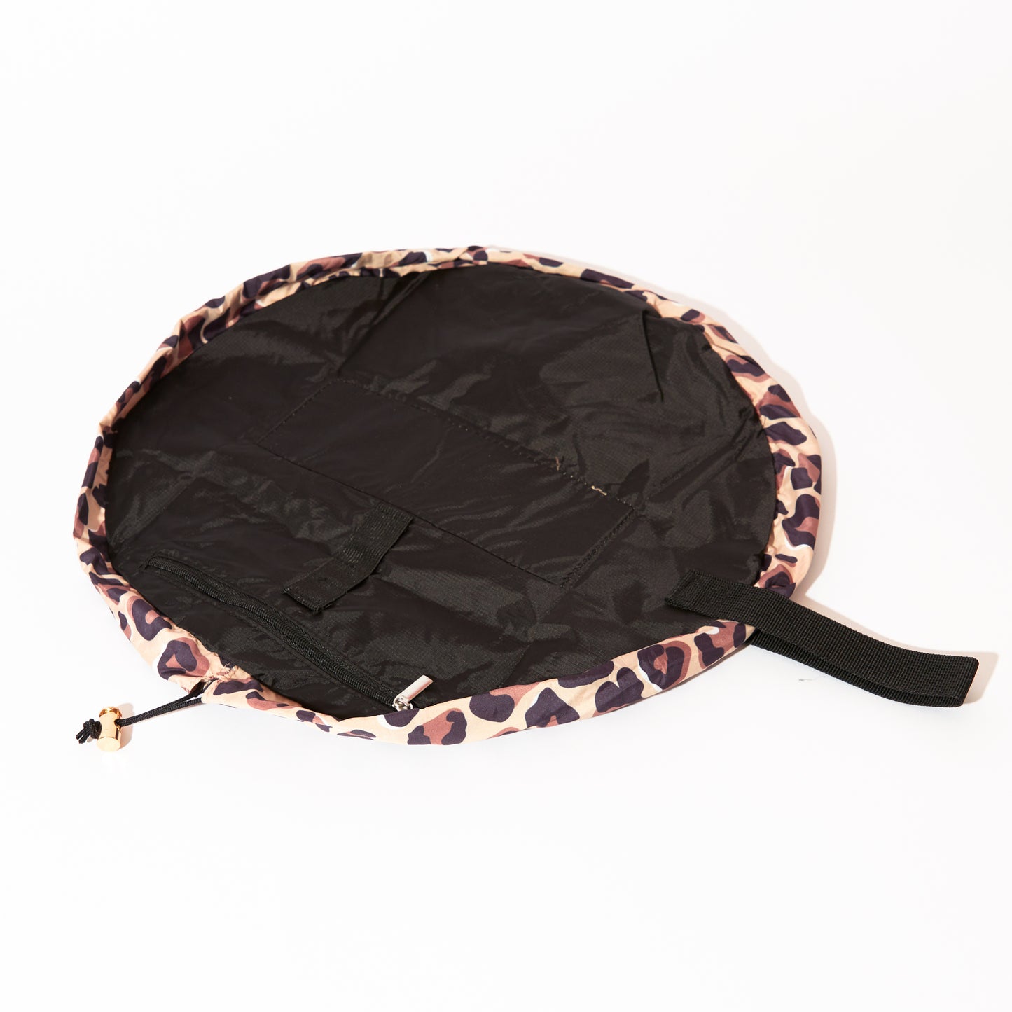 Mini Open Flat Makeup Bag Leopard