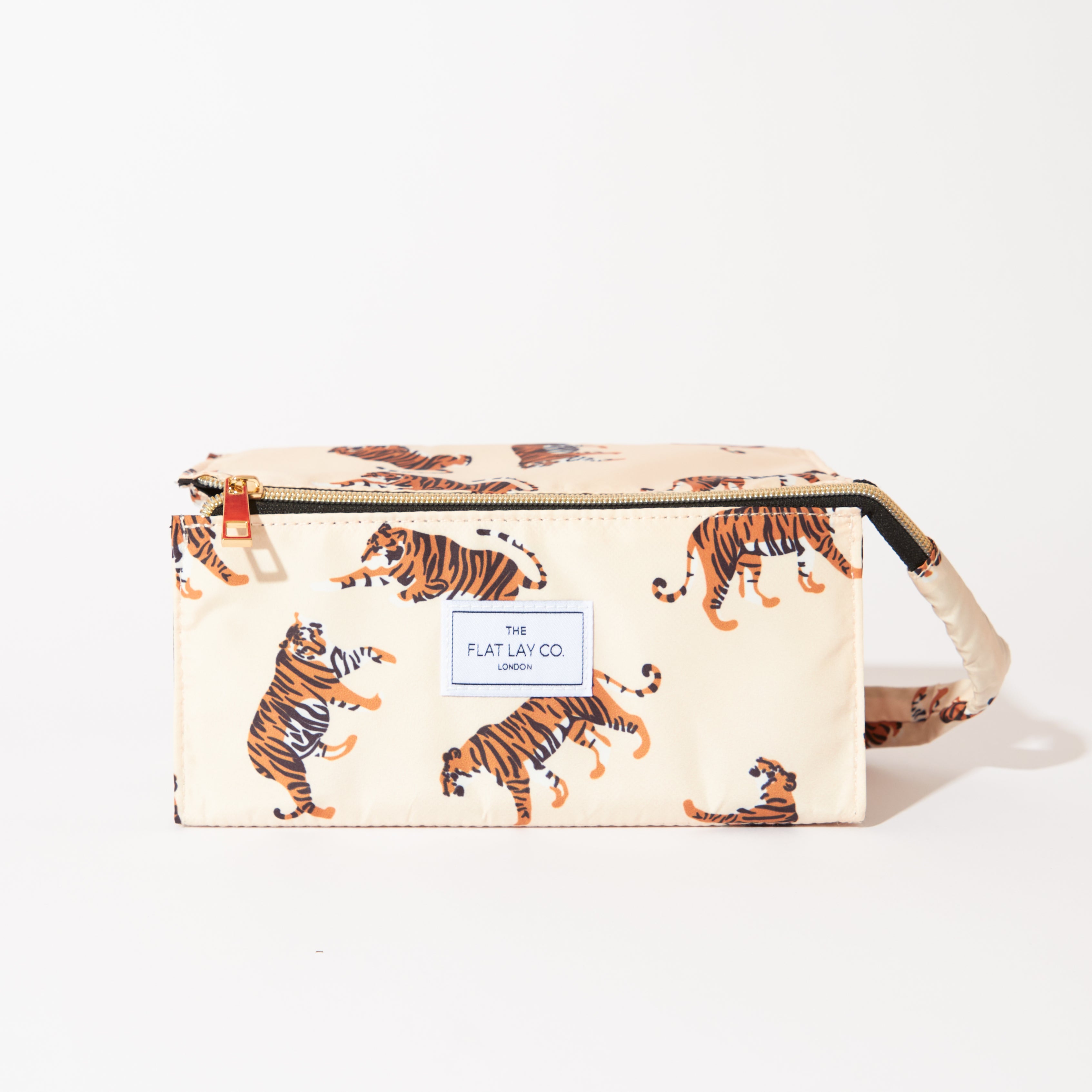 Tigers Open Flat Makeup Box Bag and Tray