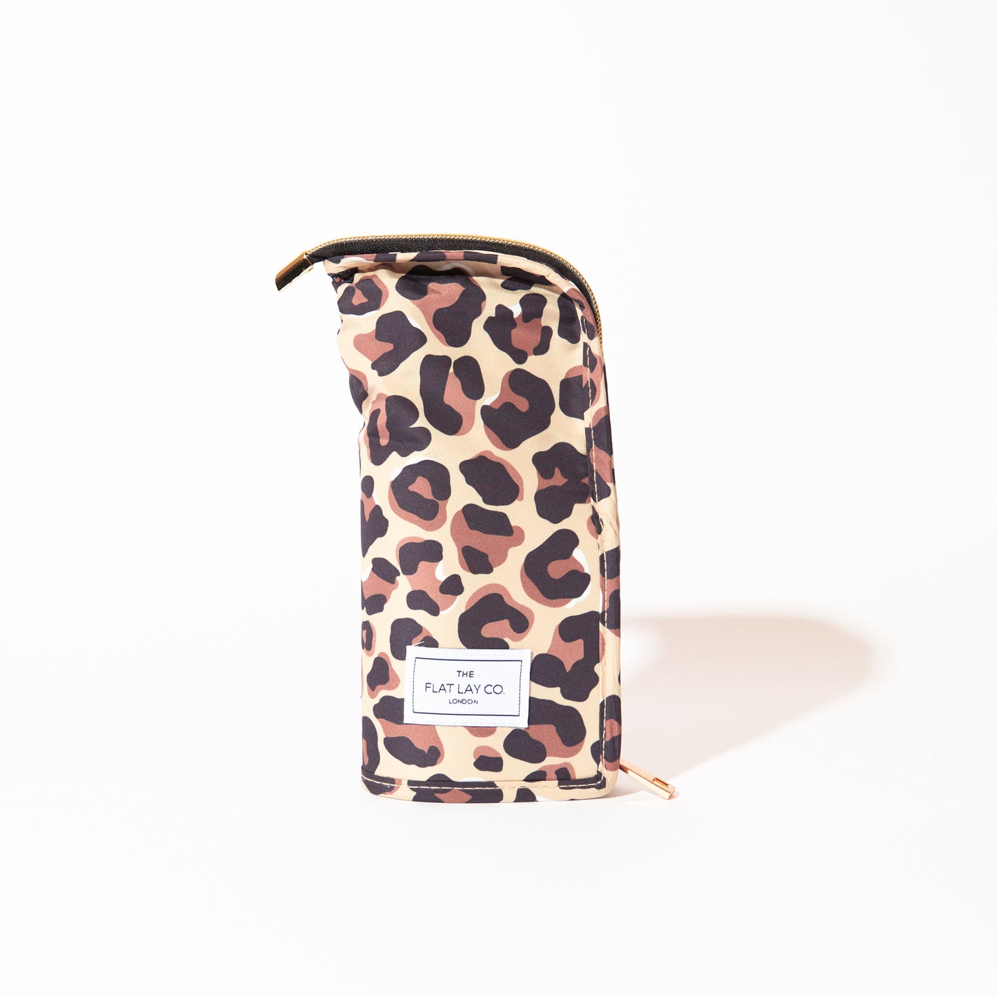 Leopard Print Standing Brush Case and Pot