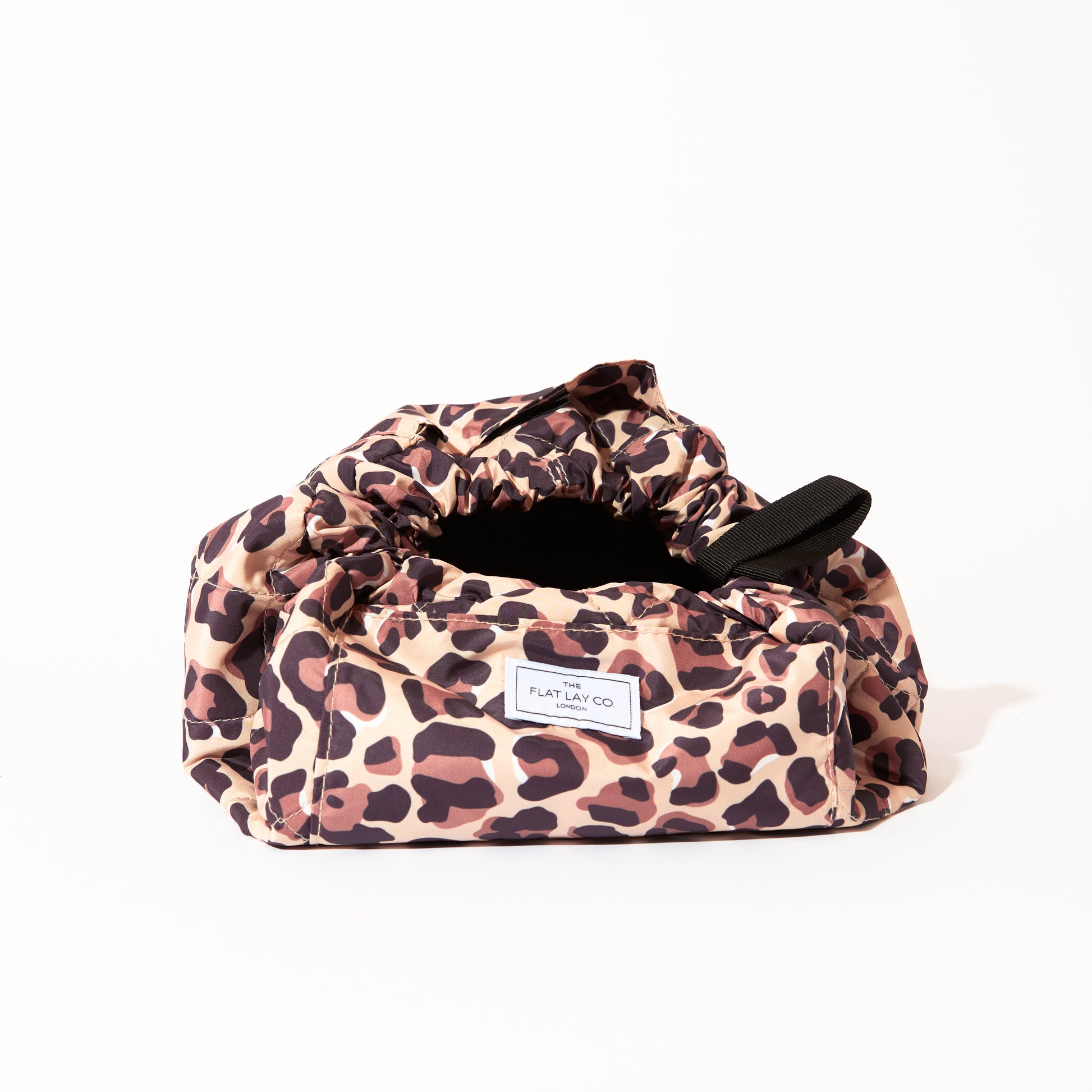 Mini Open Flat Makeup Bag Leopard