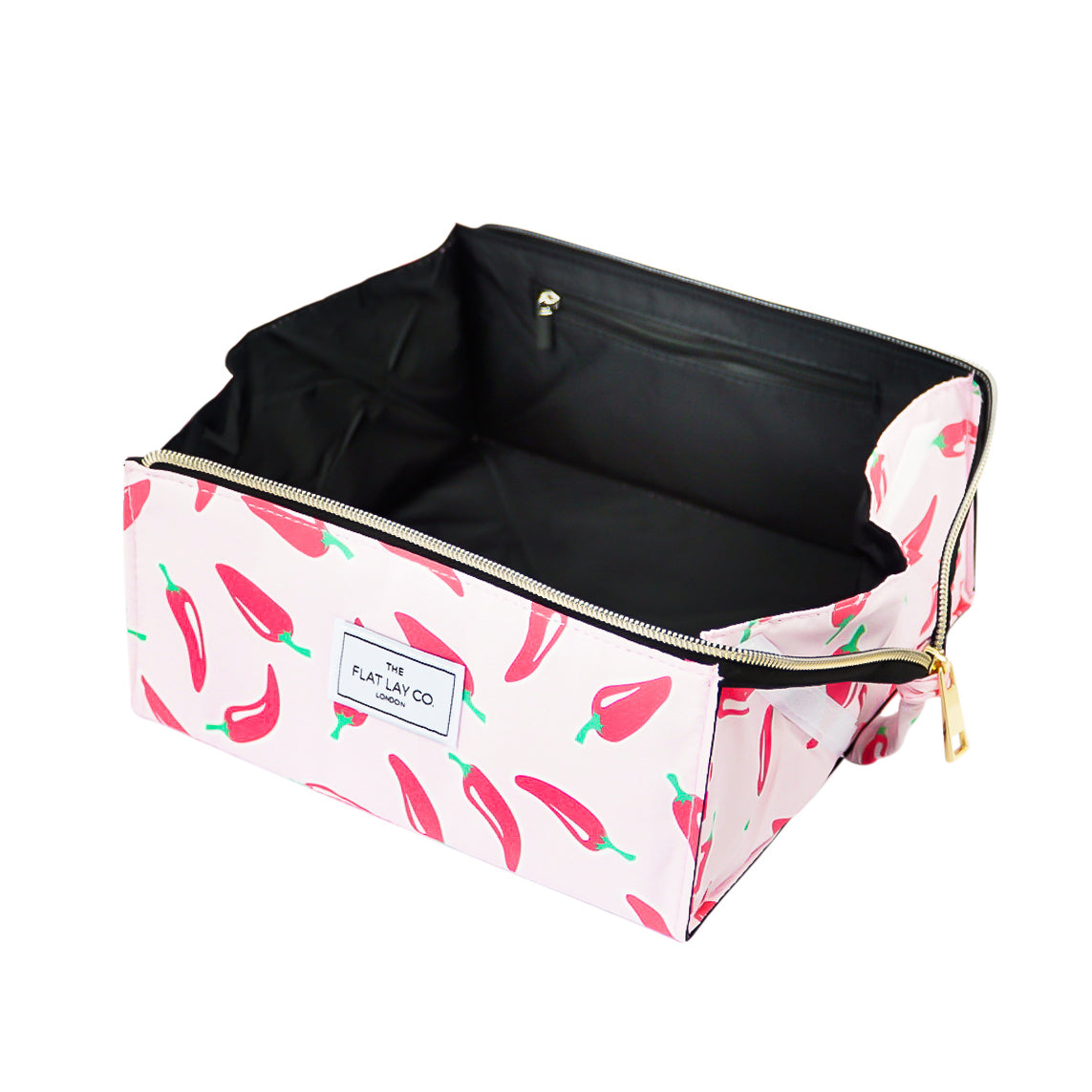 Chillies Open Flat Makeup Box Bag and Tray