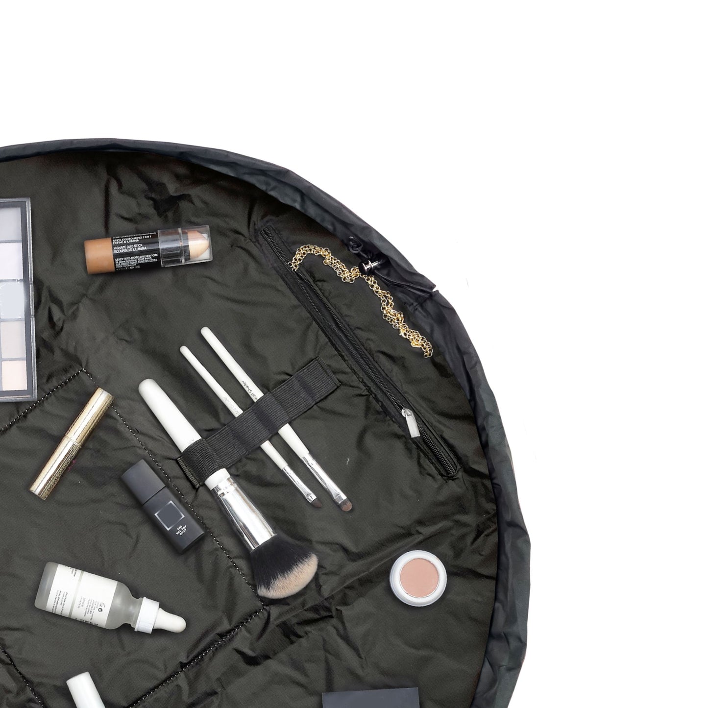XXL Drawstring Makeup Bag in Classic Black