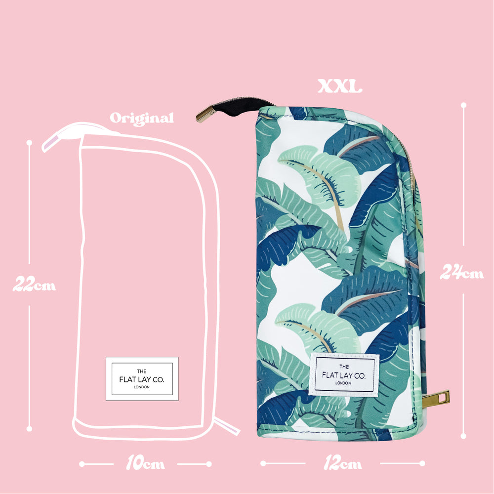 Tropical Leaves XXL Standing Makeup Brush Case 