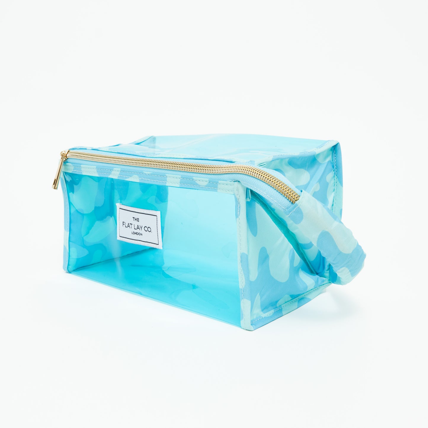 Jelly Open Flat Box Bag in Blue Splash