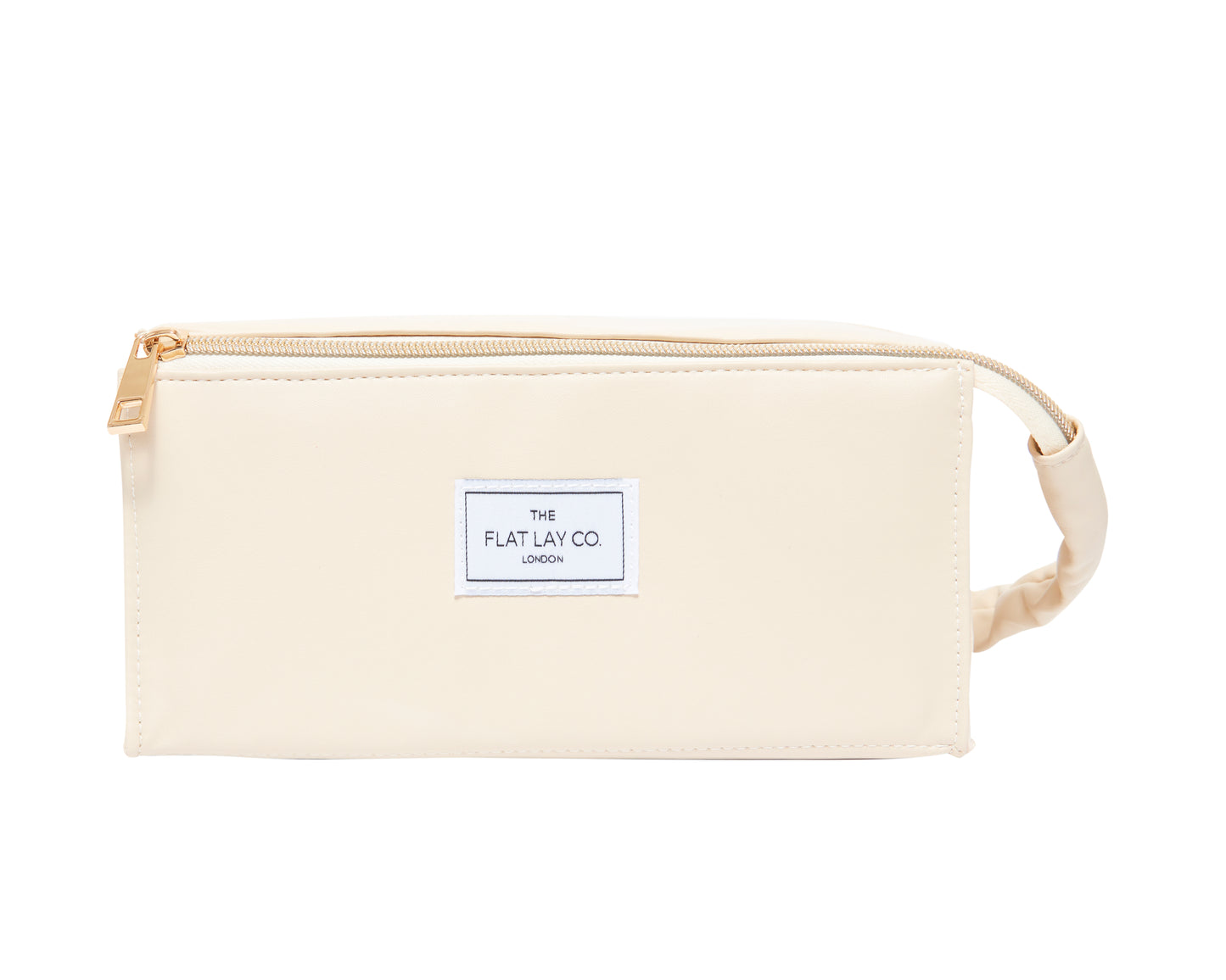 Monochrome Cream Leather Open Flat Box Bag