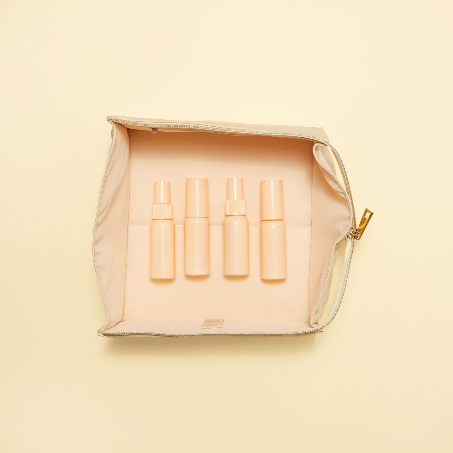 Monochrome Cream Leather Open Flat Box Bag