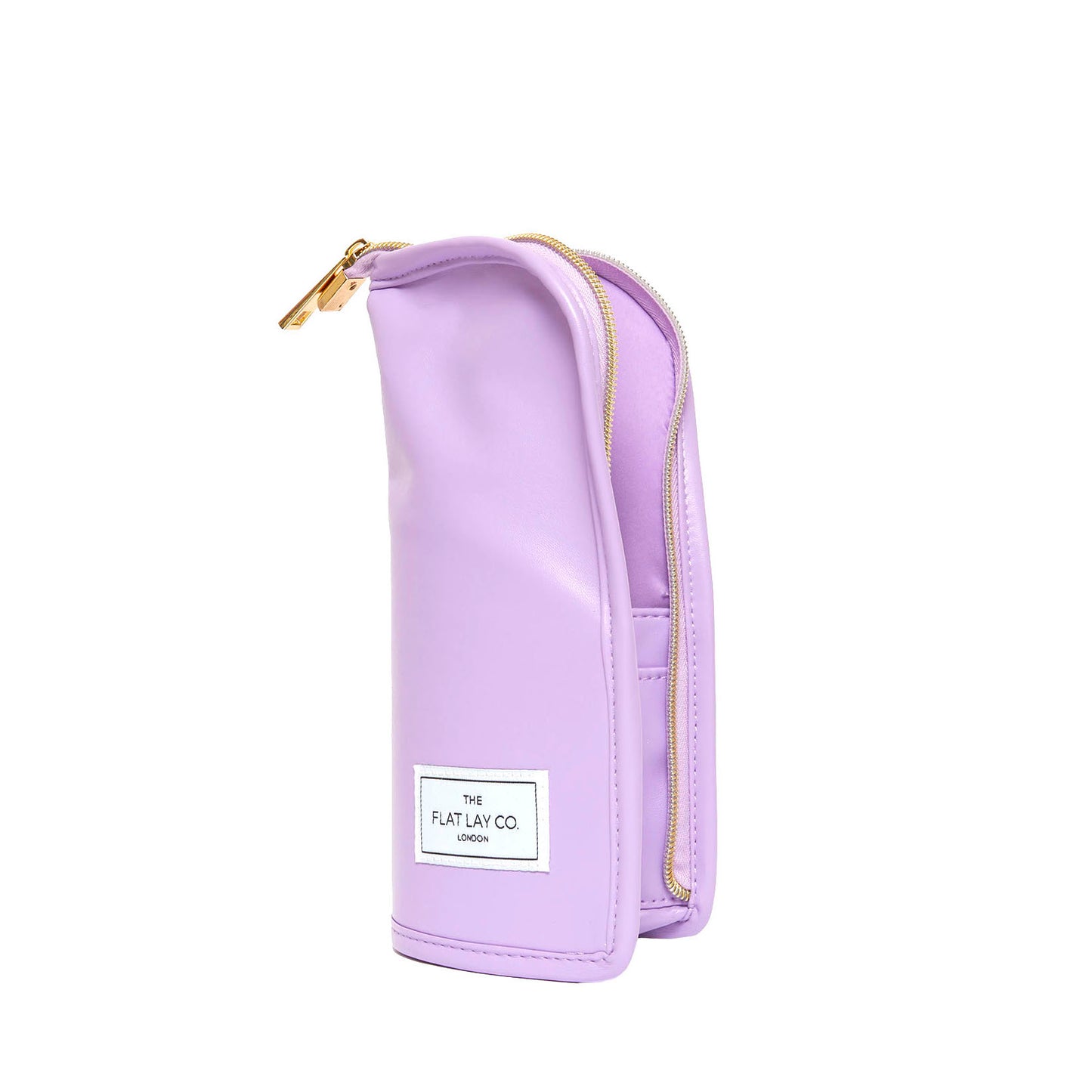 Monochrome Lilac Leather Standing Brush Case