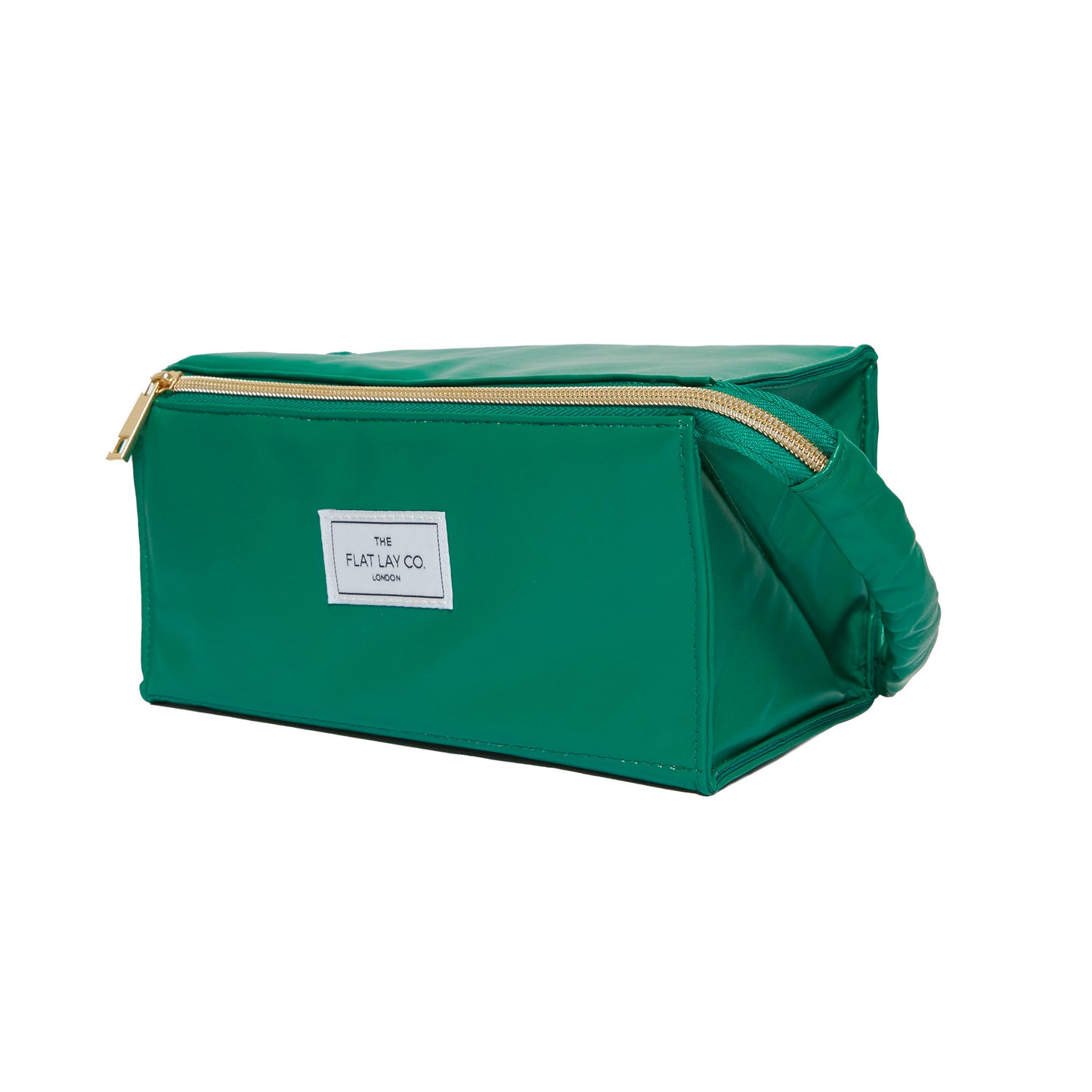 Monochrome Green Leather Open Flat Box Bag