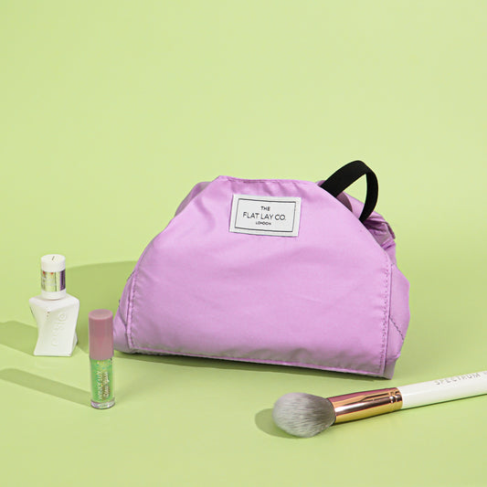 Lilac  Full Size Flat Lay Makeup Bag