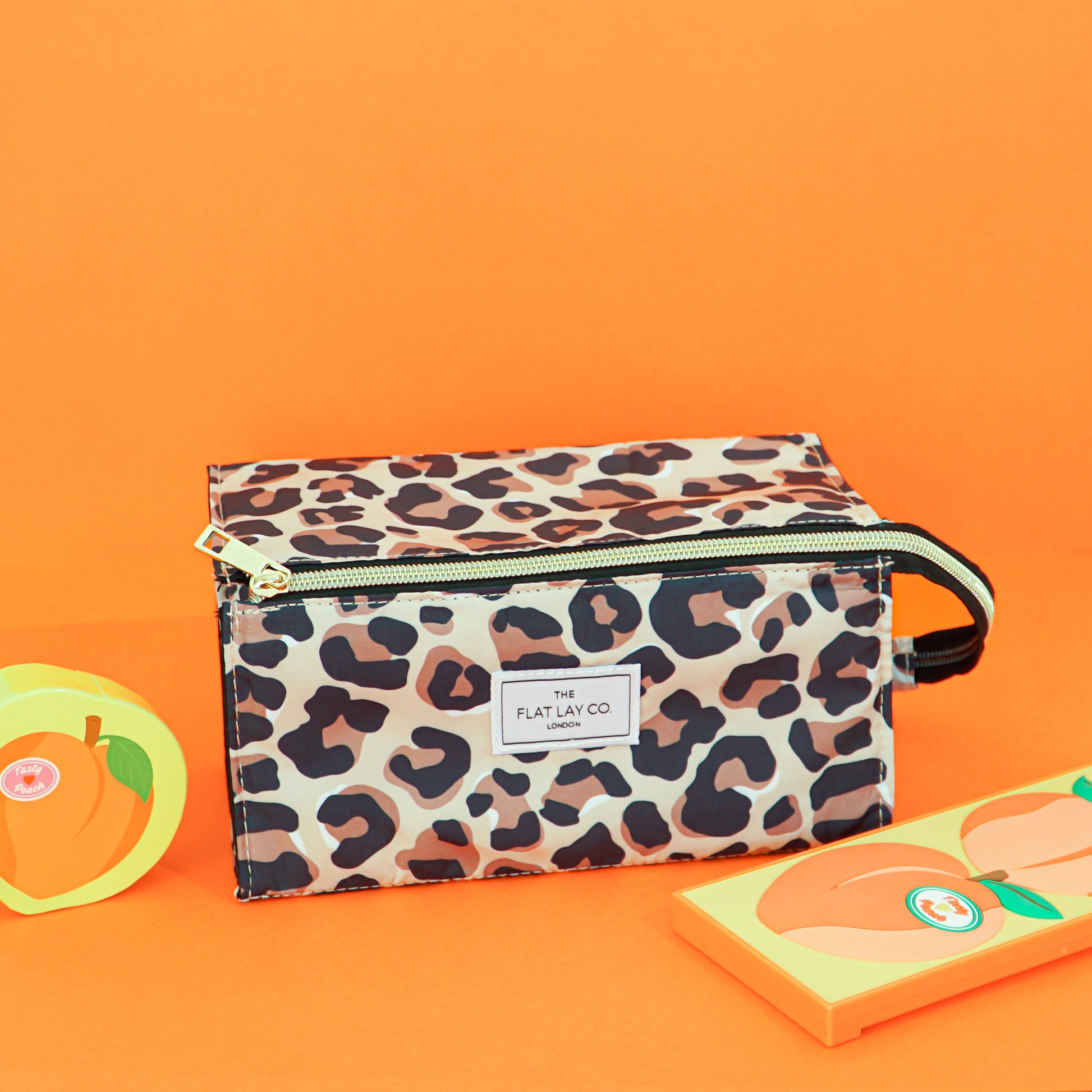 Leopard Print Flat Lay Makeup Box Bag 