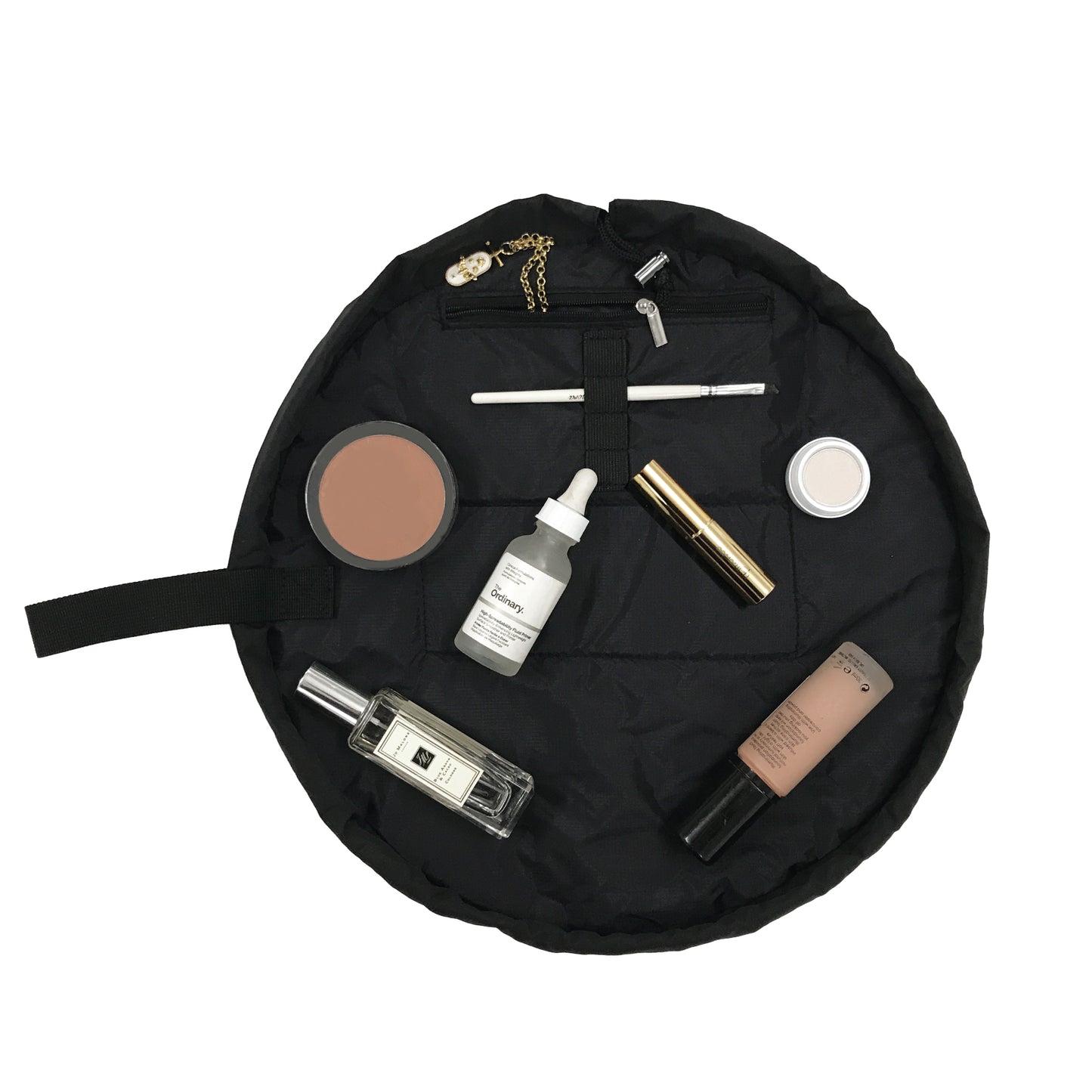 Mini Open Flat Makeup Bag Classic Black 🇺🇸